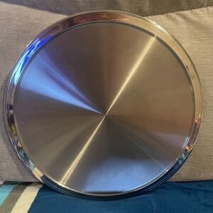 FRONTGATE Stainless Steel 18/10 hot-cold serving platter. 14”. Made in Italy.